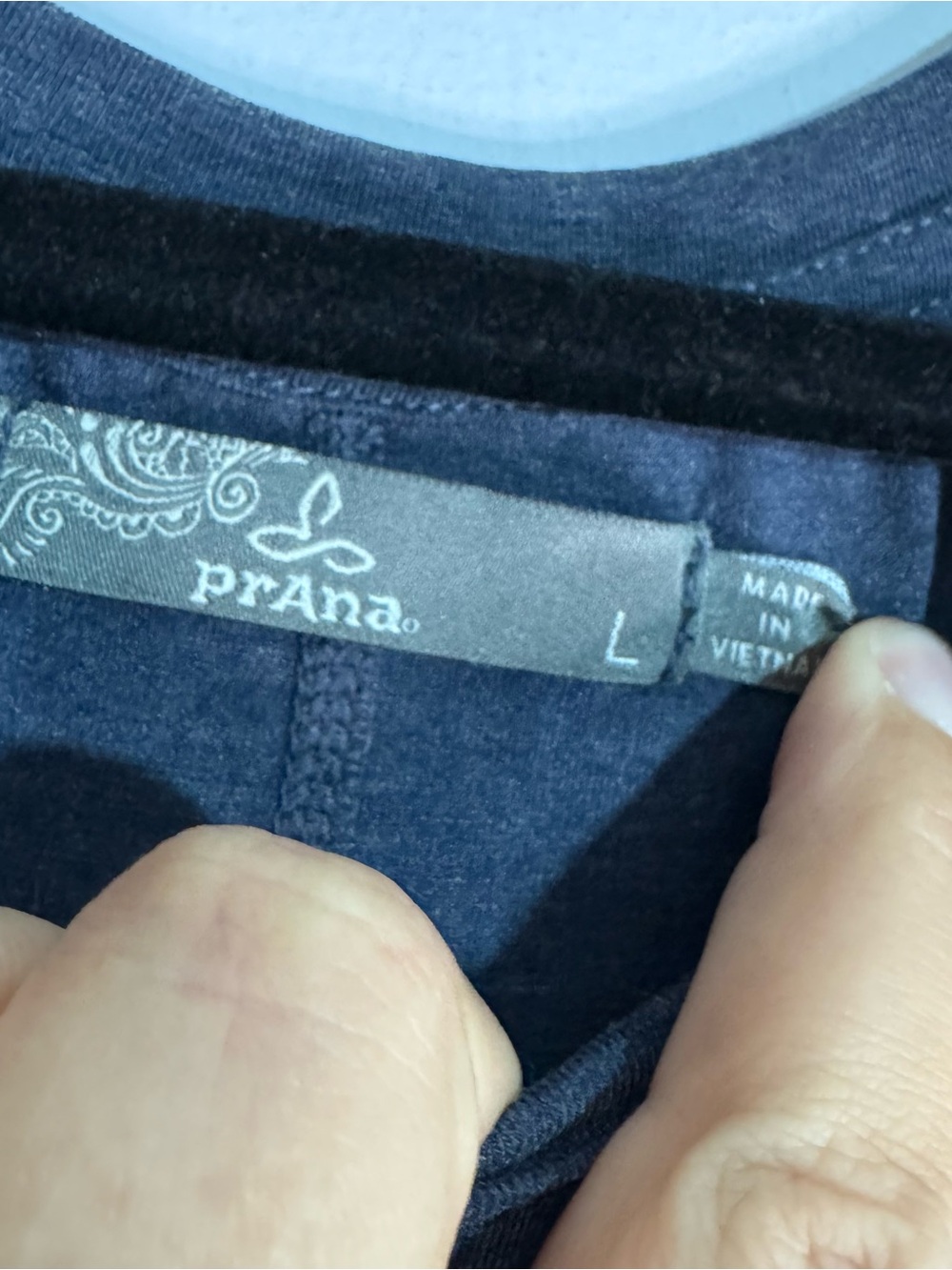 prAna Sleeveless Athletic Tank Top Blue Open Back Detail Women’s Large - Picture 4 of 5